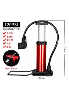 Generic Mountain Bike Portable Mini Pump High-Pressure Basketball5522 air cylinder (without barometer) red 5522 air cylinder (without barometer) red 