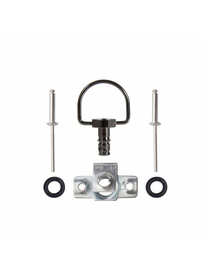 MOTO4U Motorcycle Race Fasteners Quick Release D-Ring 1/4 Turn Race Fairing Fasteners Rivet Type B 14mm (10 Pack) Chrome Black - Image 3