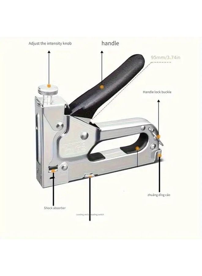 Manual Nail Gun Stapler Tool With 1000 T Shaped Nails U Shaped Staple For Wire Slot - Image 3