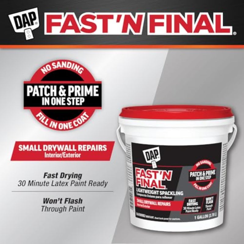 12143 Fast'N Final، 1 جالون، أبيض خفيف الوزن، 1 جالون، 4 عدد - Image 2