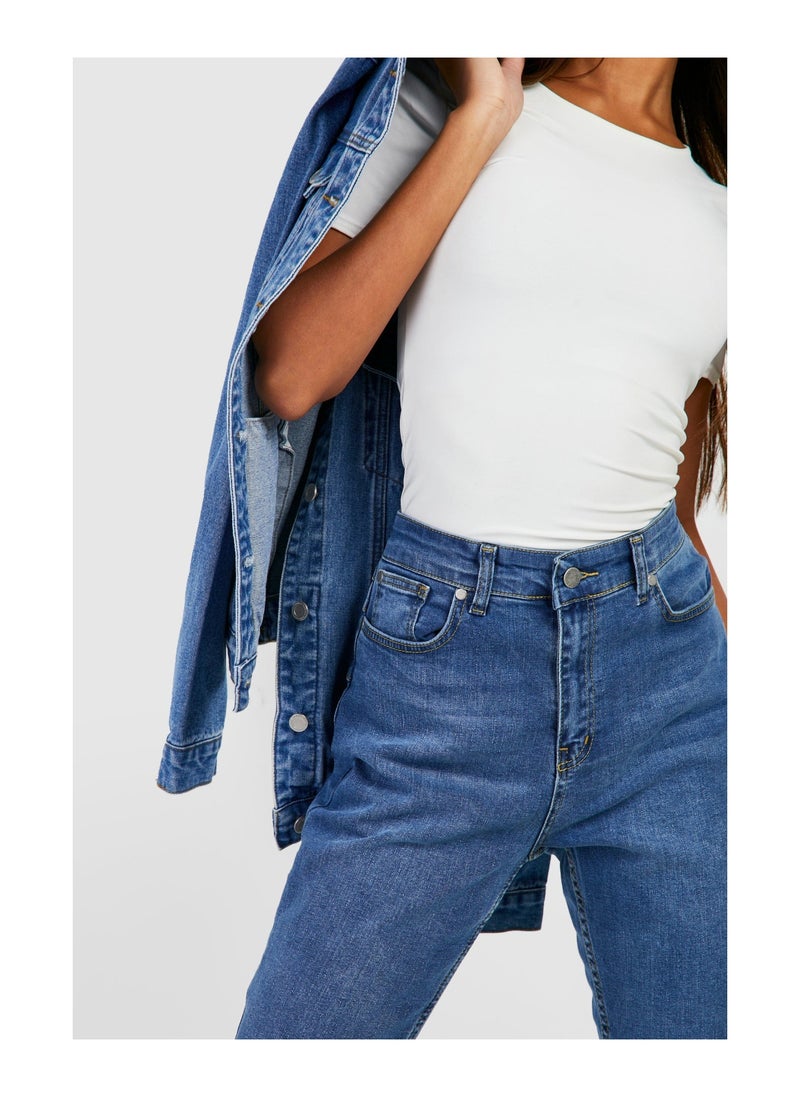boohoo - Shaper Mid Rise Skinny Jeans - Image 1