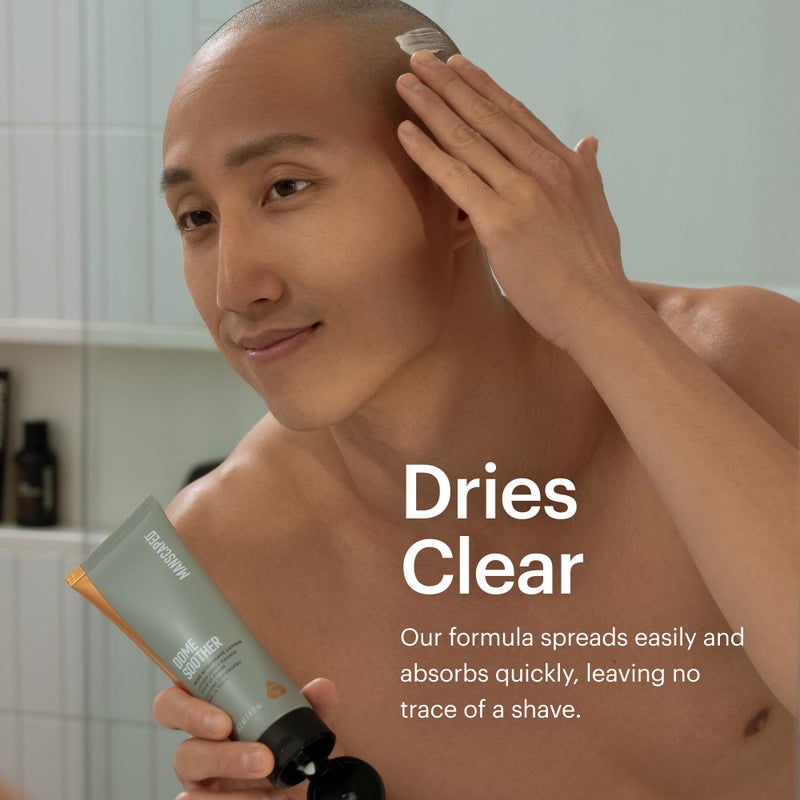 MANSCAPEDÂ® Dome Soother Menâ€™s Head Aftershave Lotion â€“ Infused with Aloe & Colloidal Oats for Soothing & Hydrating Scalp Skin, Quick Absorbing & Dries Clear Relieving Post-Shave Discomfort, 4 fl. Oz. - Image 5