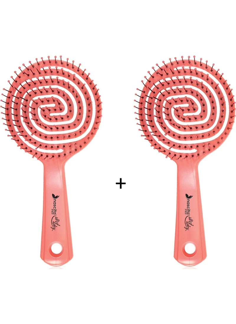 ناسكيتا Pro Three-Dimensional Hair Brush 2 (2 Pieces)