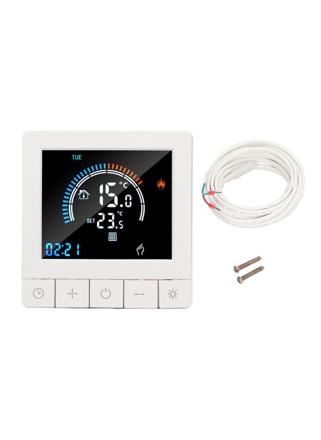 Thoraya Programmable Smart Thermostat Electric Heating Smart Thermostat Digital LCD Display Temperature Controller for Home Hotels AC 90V‑240V 16A Regular Style  - Image 1