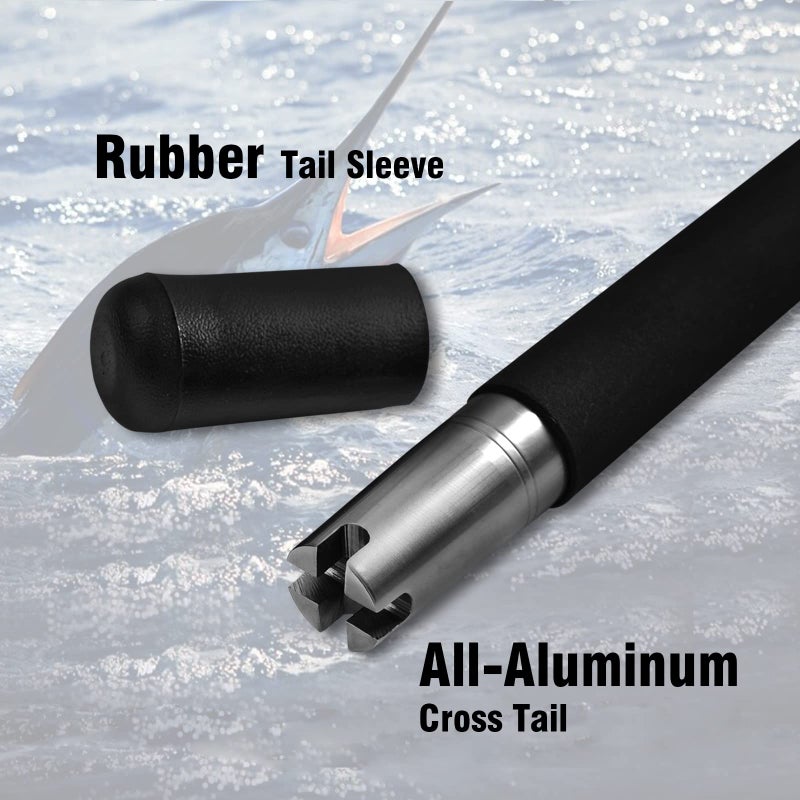 Fiblink 1-Piece/2-Piece Saltwater Offshore Heavy Trolling Rod Big Game Roller Rod Conventional Boat Fishing Pole with Roller Guides (2-Piece,Length: 7â€™,30-50LB) - Image 5