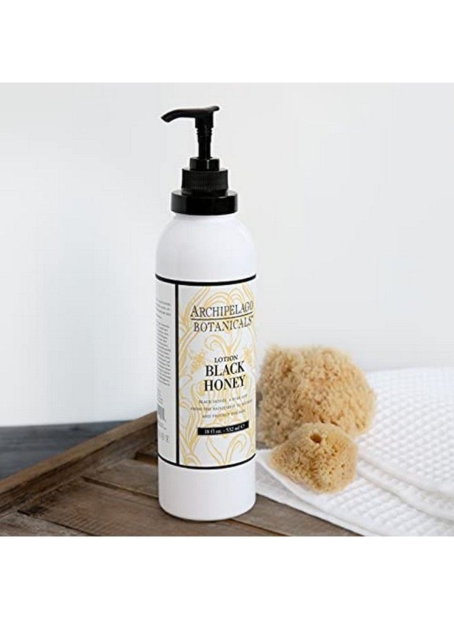 Archipelago Botanicals لوسيون العسل الأسود المرطب والمغذي للجسم يوميًا مع استرات الجوجوبا خالي من البارابين والفثالات والمواد المعدلة وراثيًا (18 أونصة) - Image 3