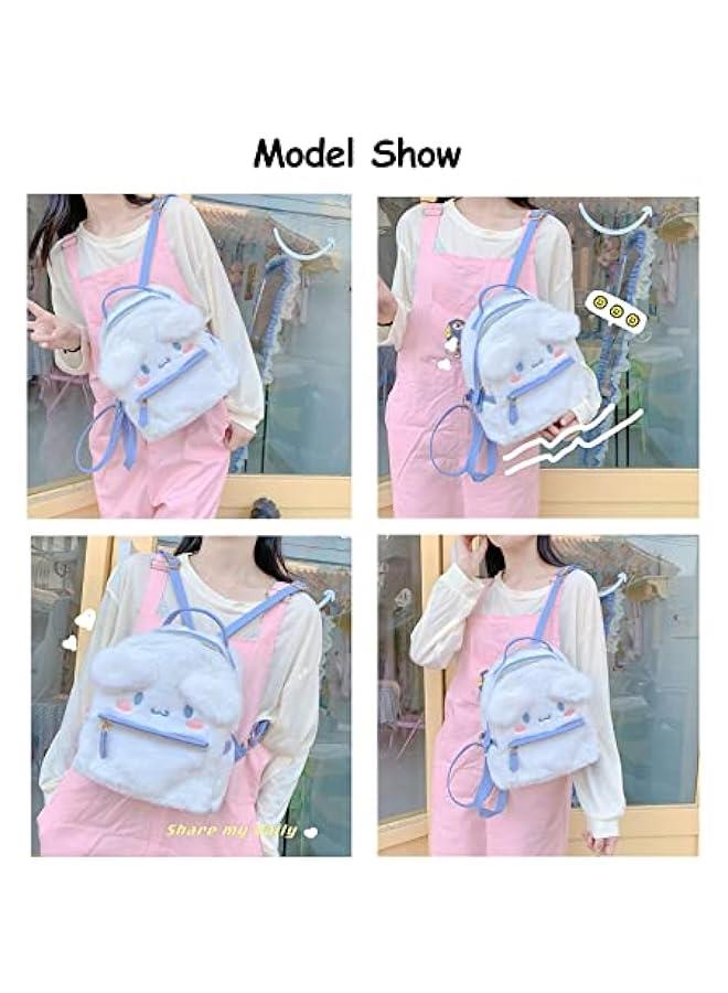 جي جوت Kawaii 3D Animal Cartoon Plush Backpack for Girls, Cute School Bag with School Supplies - Image 3