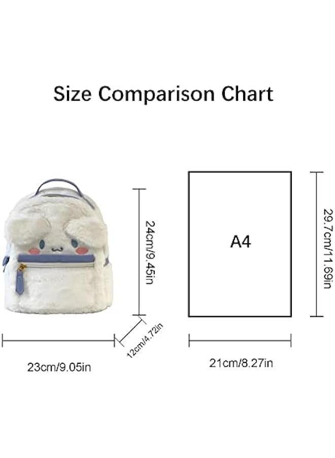 جي جوت Kawaii 3D Animal Cartoon Plush Backpack for Girls, Cute School Bag with School Supplies - Image 4