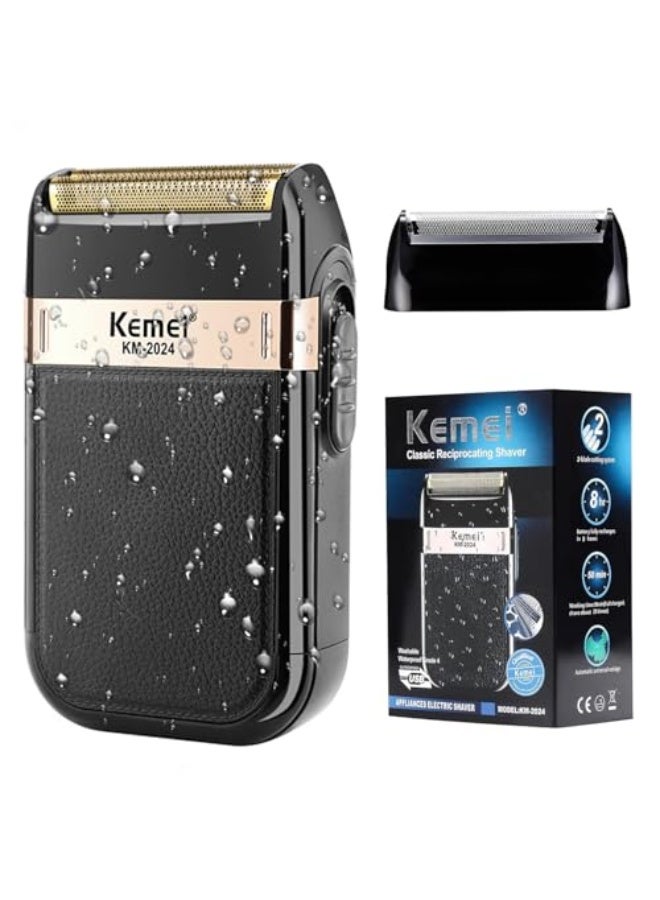كيم Men's Electric Razor Waterproof Reciprocating Razor Cordless Precision Beard Trimmer Twin Blade USB Rechargeable Grooming Razors, Shaving & Hair Removal Products (2024 Shaver) - Image 1