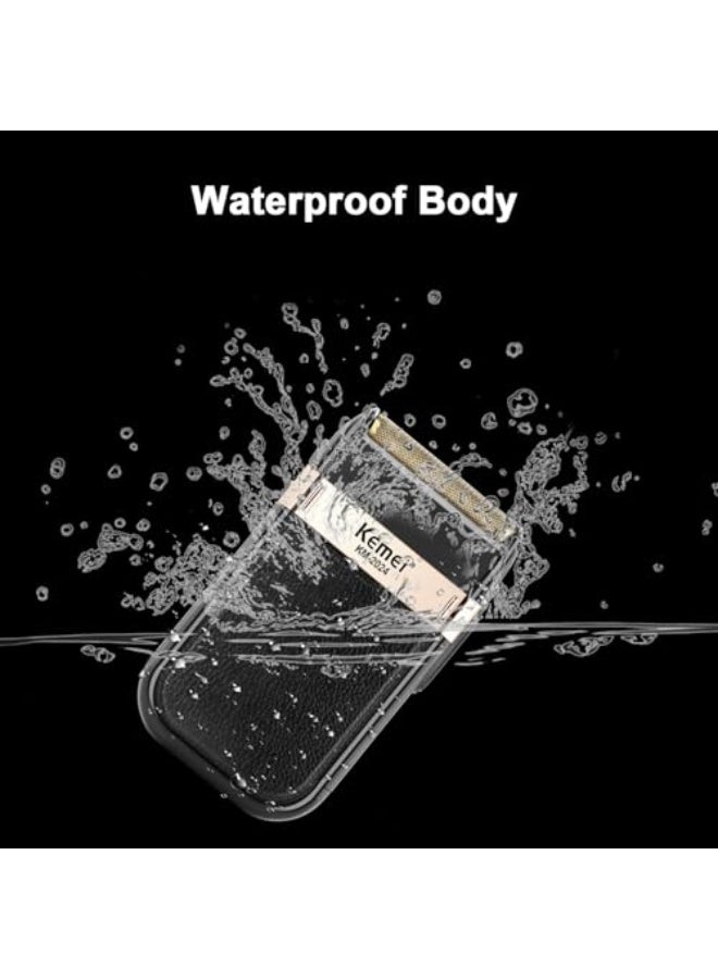 كيم Men's Electric Razor Waterproof Reciprocating Razor Cordless Precision Beard Trimmer Twin Blade USB Rechargeable Grooming Razors, Shaving & Hair Removal Products (2024 Shaver) - Image 5