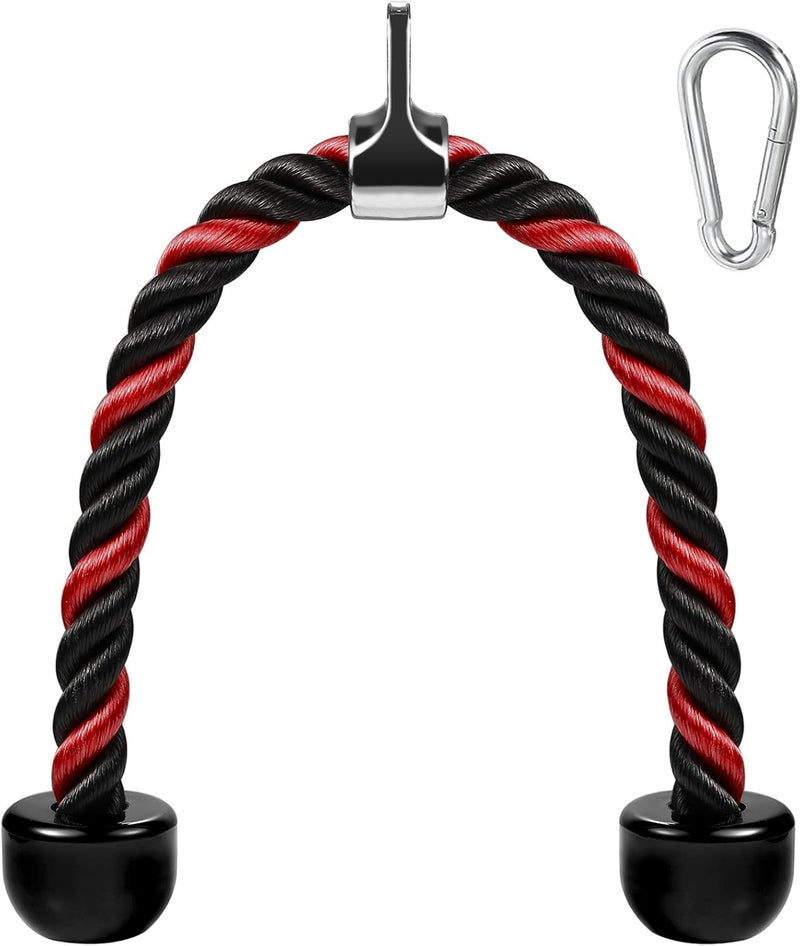 Awefrank Deluxe Tricep Rope Pull Down Cable, 27 & 36 Inch Rope Length, Easy to Grip & Non-Slip Cable Attachment for Gym Workout Exercise - Image 1