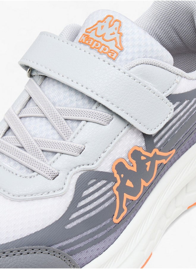 Boys' Logo Print Sports Shoes with Hook and Loop Closure