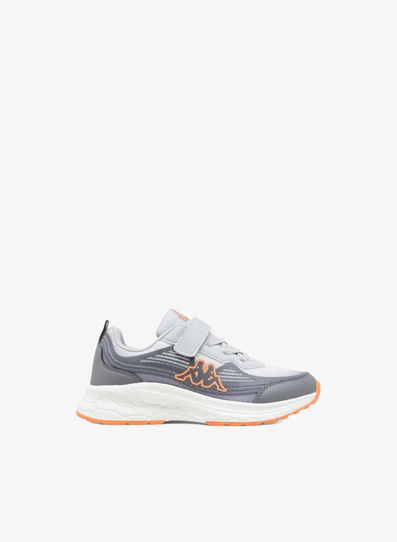 Kappa Boys' Logo Print Sports Shoes with Hook and Loop Closure