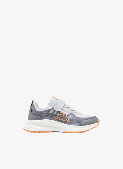 Kappa Boys' Logo Print Sports Shoes with Hook and Loop Closure