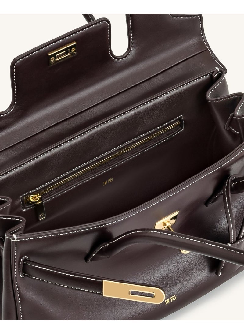 JW PEI Yara Handheld Single Shoulder for Women 2025 New Niche Design - Deep brown - Image 2