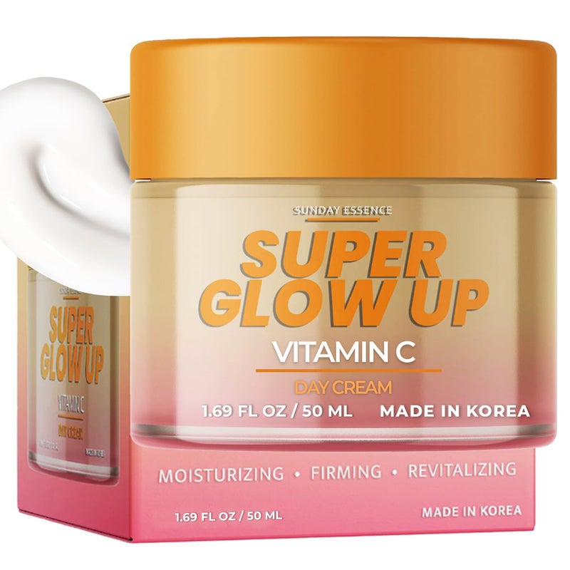 Sunday Essence Vitamin C Day Cream - Dermatologist Tested, Anti- Aging, Korean Skin Care - Hydrates, Evens Skin Tone & Boosts Radiance - Clean Beauty, Vegan, Non-GMO, Cruelty-Free - 1.69 Fl Oz - Image 1