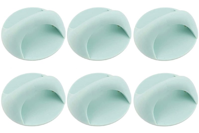 Trifecta Self-Stick Instant Cabinet Drawer Handle Helper 3.35-inch Door Window Drawer Auxiliary Pulls Convenient Opening Stick-on Handles Knobs (Sky Blue Pack - 6) - Image 1