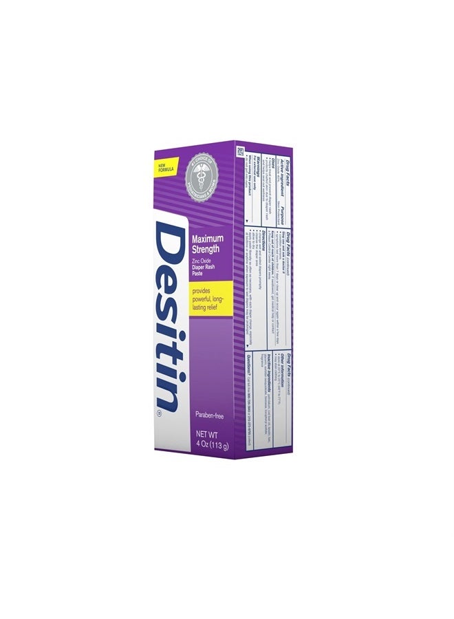 Desitin Maximum Strength Diaper Rash Paste 4 oz tube (Pack of 3)  - Image 5
