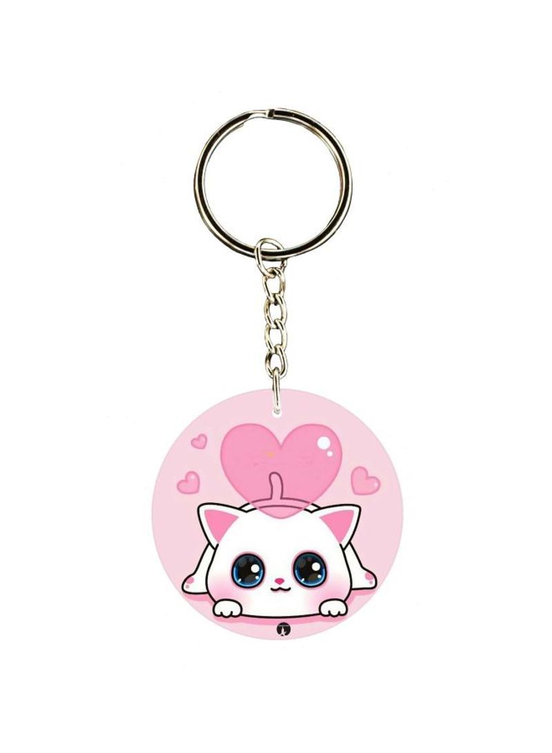 Single Sided Cartoon Themed Keychain