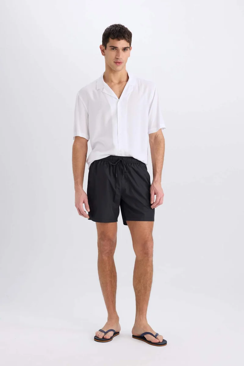 DeFacto Mesh Lined Short Length Swim Shorts