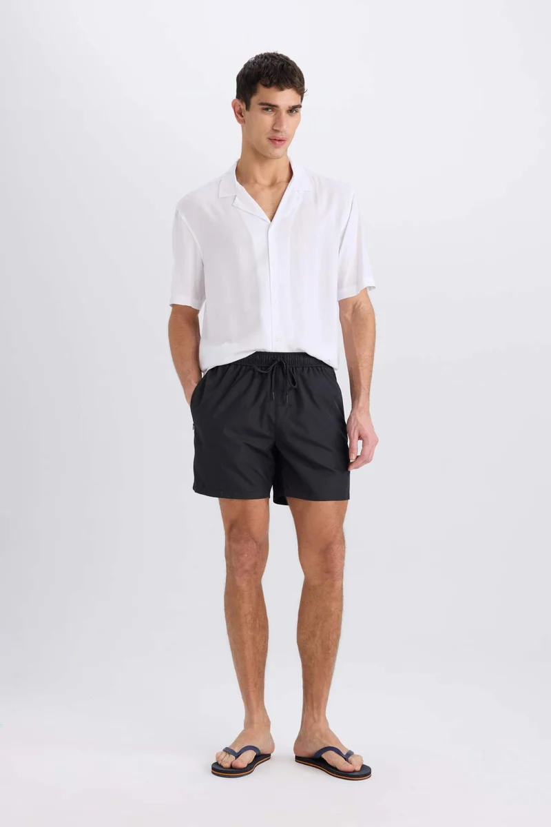 DeFacto Mesh Lined Short Length Swim Shorts