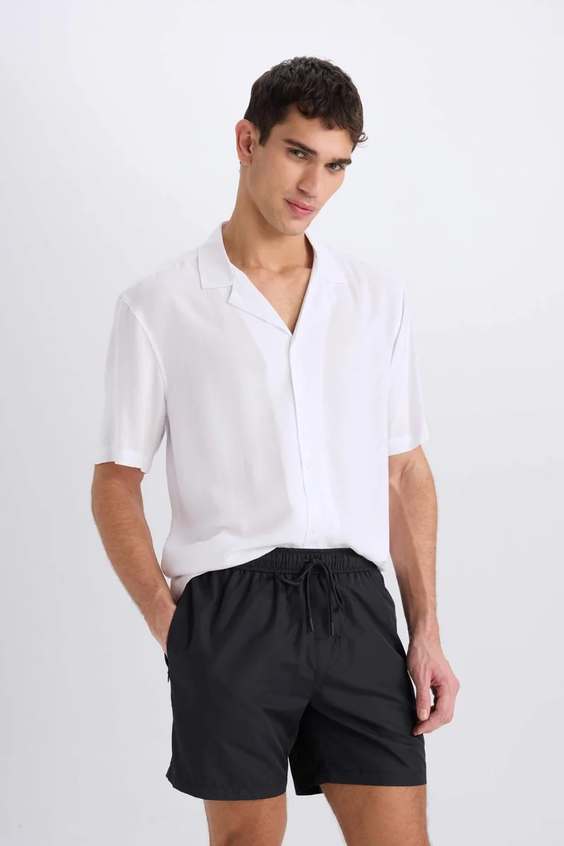 Defacto  Mesh Lined Short Length Swim Shorts for Men | Best Price UAE