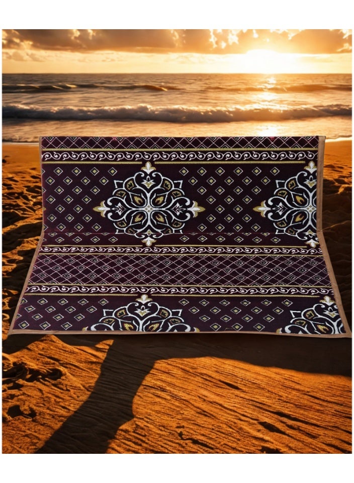 سمارت هوم مقعد أرضي قابل للطي مع مسند ظهر مقاوم للماء للسفر والنزهات والتخييم والحدائق - مقعد أرضي مريح (طول 60 سم × عرض 120 سم) وارتفاع مسند الظهر 40 سم - مثالي للجلوس والاسترخاء في الهواء الطلق - Image 2