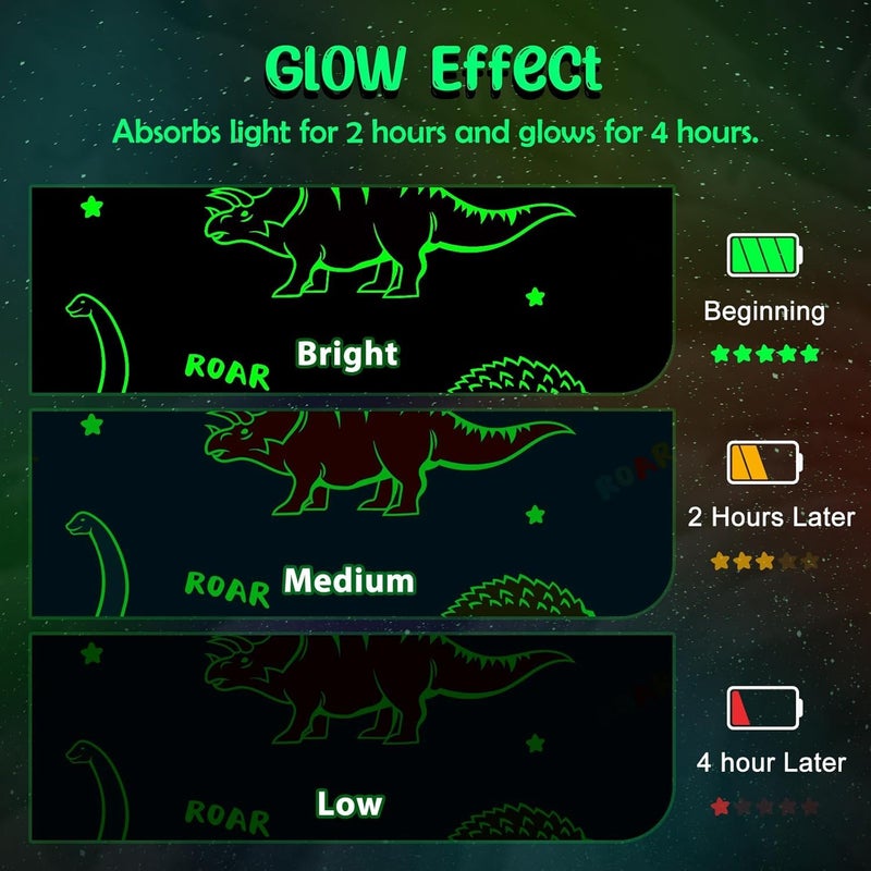 Levens Dinosaur Toys Gifts for Boys Girls - Glow in The Dark Dino Blanket Best Christmas Birthday Valentine's Day Easter Presents for Kids Age 1 2 3 4 5 6 7 8 9 10 Year Old Child Teen Soft Throw 60""x80"" - Image 5