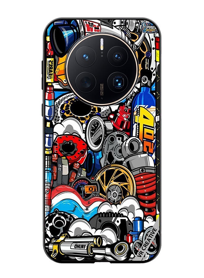 VR CREATIVE Protective Case Cover For Huawei Mate 50 Pro Jdm Digital Republic Design Multicolour - Image 1