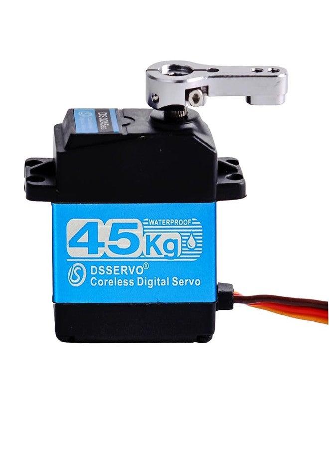 Stemedu 45kg Standard Servo Coreless Steering Servo Motor, High Torque 46kg.cm@ 7.4V, Stainless Steel Gear RC Digital Servo or Robotic DIY, 1/10 1/8 RC Car/Truck/Crawler/Boat (Control Angle 180°) - Image 2