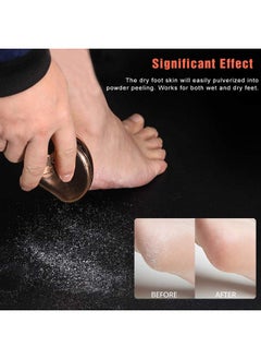 BEZOX Glass Foot File Callus Remover, Crystal Pedicure Foot Scrubber For Travel Use, Portable Handheld Sized Foot Scraper For Cracked Heel - Shinning Golden 
