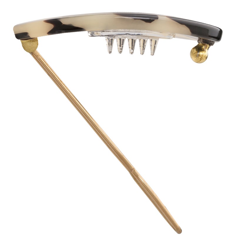 France Luxe New Cutout Oval Tige Boule Barrette - Ivory Tokyo - Image 3