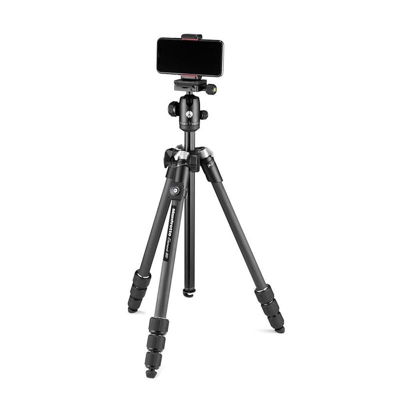 Manfrotto Element MII Mobile Bluetooth 4-Section Carbon Fiber Traveler Tripod, Black - Image 2