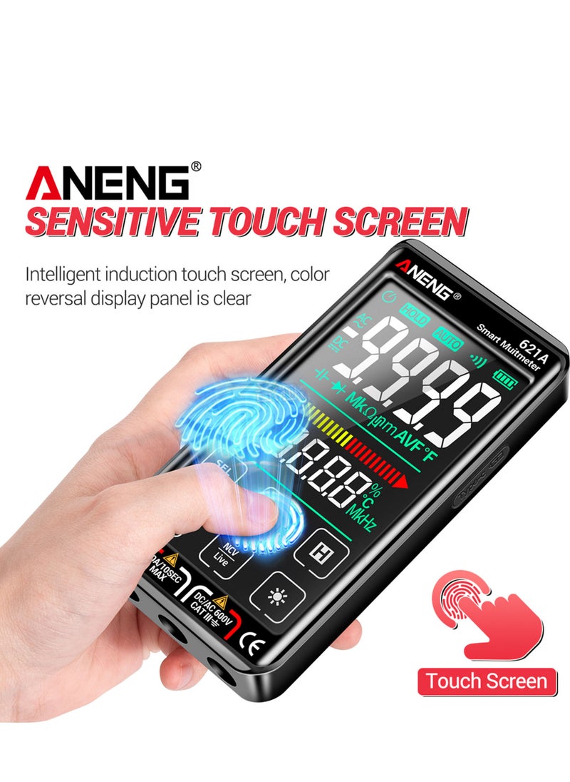 ANENG - 621A Touch Screen Intelligent Digital Multimeter 9999 Counts Auto Range Rechargeable Portable NCV Universal Meter Voltmeter Ammeter Black - Image 1