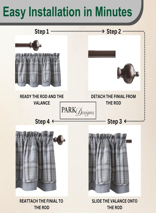 Park Designs Hartwick Lined Layered Valance 72'' x 16'' - Image 4