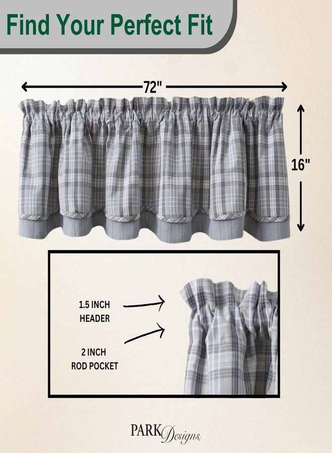 Park Designs Hartwick Lined Layered Valance 72'' x 16'' - Image 3