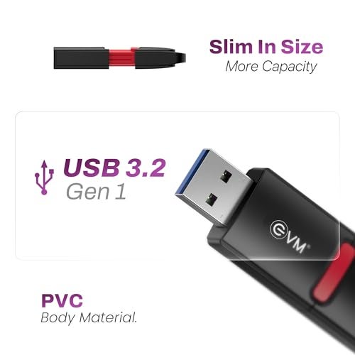 EVM EnX 32GB USB 3.2 Gen 1 Flash Drive | Exceptional 120MB/s | Sturdy Premium Metal Body | Convenient Integrated Key Loop | Laptop Desktop Smart TV Car Stereo | 10 Years Warranty (ENX/32GB) - Image 3