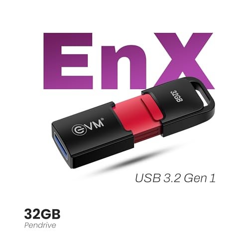 EVM EnX 32GB USB 3.2 Gen 1 Flash Drive | Exceptional 120MB/s | Sturdy Premium Metal Body | Convenient Integrated Key Loop | Laptop Desktop Smart TV Car Stereo | 10 Years Warranty (ENX/32GB) - Image 2