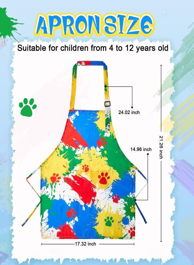 Lictin 2 Pack Kids Apron for Girls Boys Art Aprons for Cooking, Waterproof Art Apron with Pockets for Kids Painting Cooking Baking (4-12 Years) - Image 4