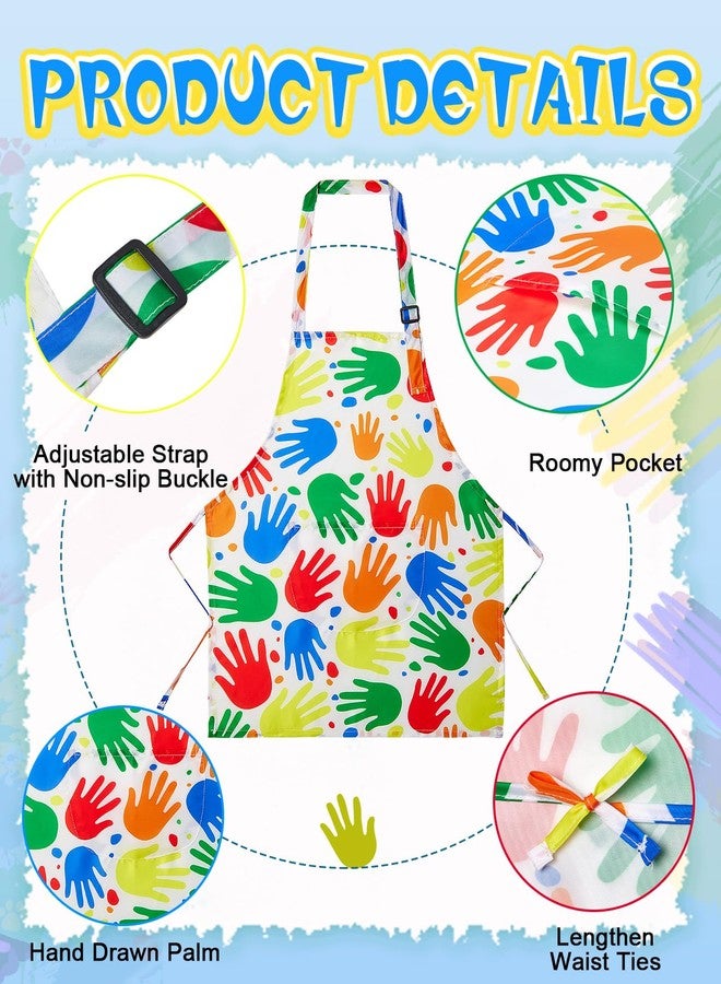 Lictin 2 Pack Kids Apron for Girls Boys Art Aprons for Cooking, Waterproof Art Apron with Pockets for Kids Painting Cooking Baking (4-12 Years) - Image 5