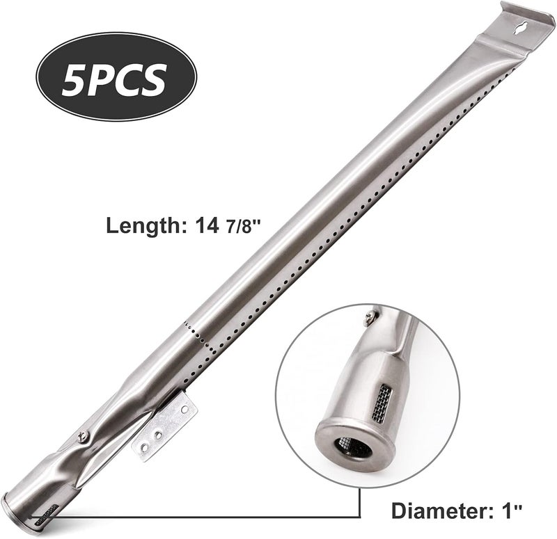 Criditpid BBQ-Element Stainless Steel Grill Burner Tubes Replacement for Nexgrill 720-0888, 720-0888N, 720-0882S, Gas Grill Pipe Burners for Kenmore, Kitchen Aid, Nexgrill 720-0830H Gas Grill.(5 Pack) - Image 2