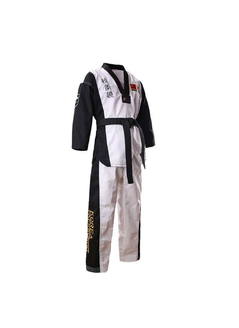 Generic Korean Tigers Martial Arts Uniform Performance Training Gear Adult Childrens Dojo Clothes for Training and Teaching Black spliced street uniform 