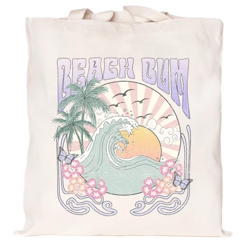 Kimoli Canvas Tote Bag Aesthetic Cute Beach Bag Reusable Grocery Shopping Bags Totes for Women Inspirational DM12C - Image 1