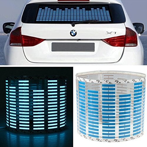 ESUPPORT 45 x 11cm Sound Music Activate Sensor Car Auto Sticker LED Light Equalizer Glow Blue - Image 5