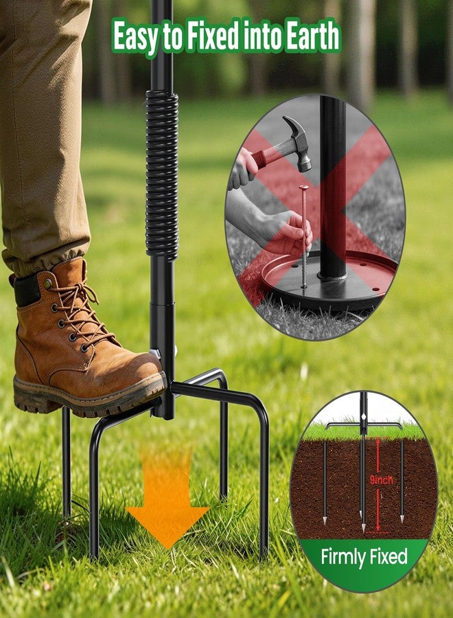 DESELL Tether Tug Outdoor Dog Rope Toy, Adjustment Height Upgraded Spring Pole, Includes 3 Chew Ropes, Interactive Tug of War Toy for Large Medium Small Dogs, Exercise Game in Yard, Lawn, Park - Image 2