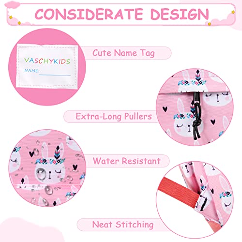 VASCHY Toddler Backpack for Girls, Cute Lightweight Water Resistant Preschool Backpack for Kindergarten Little Girls Bookbag Rabbit - Image 4
