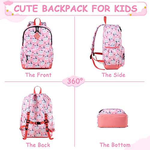 VASCHY Toddler Backpack for Girls, Cute Lightweight Water Resistant Preschool Backpack for Kindergarten Little Girls Bookbag Rabbit - Image 5