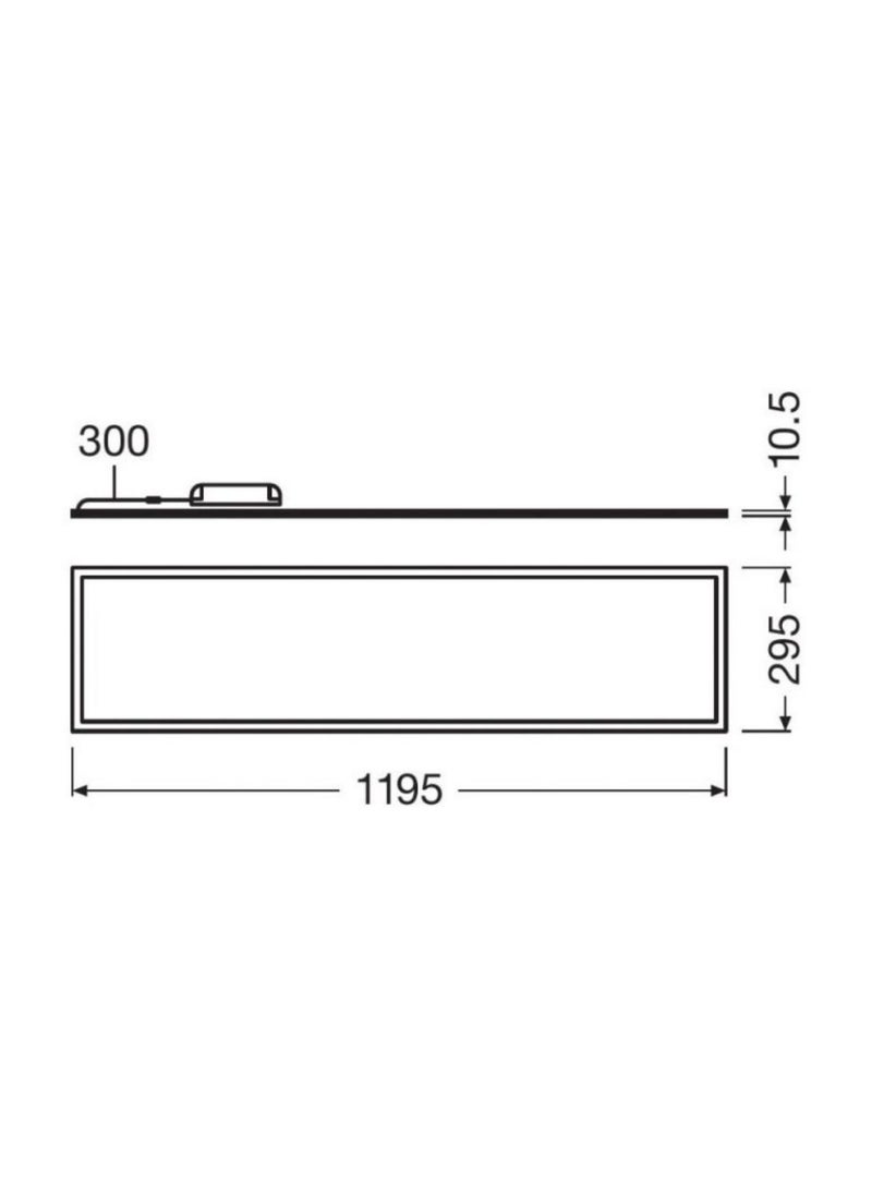 LEDVANCE - Ledvance Led Eco Panel Light Ceiling Backlit 30x120 - 36W 4000K, Cool White - Image 1