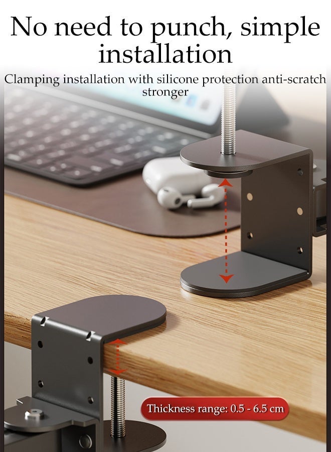 DUNISO Computer Arm Rest,360° Adjustable Swivel Extender Tray,Ergonomic Foldable Elbow Rest,Easy to Install, Strong Load-Bearing Capacity,for Couch Keyboards Office Chair Car Massage Table - Image 4