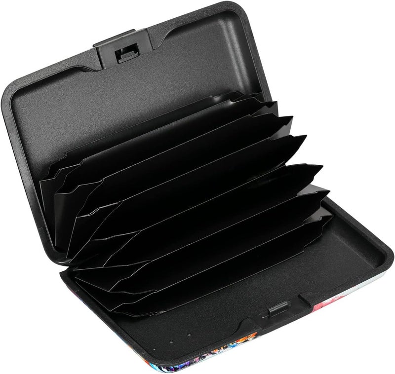 ELFISH RFID Blocking Credit Card Protector Aluminum ID Case Hard Shell Business Card Holders Metal Wallet for Men or Women (Big Eye) - Image 2